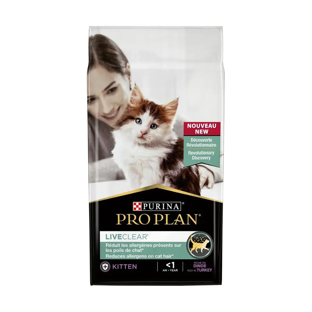 [12593] PURINA PRO PLAN LiveClear Kitten <1 à la dinde pour chat - Sac de 1,4 kg