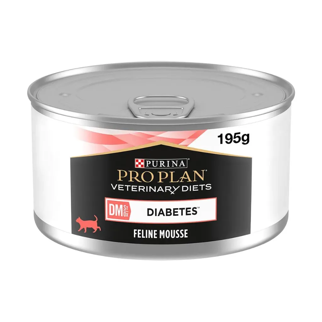 [57480] PURINA PRO PLAN VETERINARY DIETS DM St/Ox Diabetes Management pour chat - 24 boites de 195 g