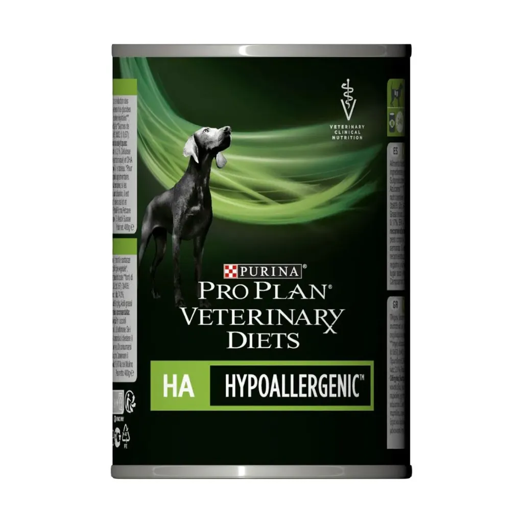 [12601] PURINA PRO PLAN VETERINARY DIETS HA Hypoallergenic pour chien - 12 boîtes de 400 g