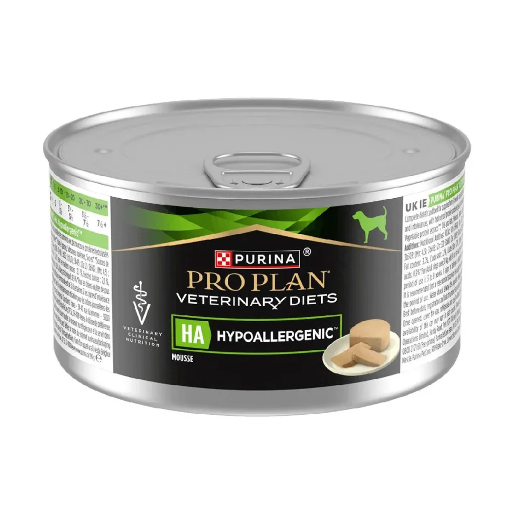PURINA PRO PLAN VETERINARY DIETS HA Hypoallergenic pour chien - 24 boîtes de 195 g
