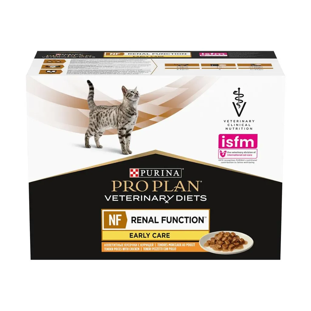 [15697] PURINA PRO PLAN VETERINARY DIETS NF Renal Function Early Care au poulet pour chat - 10 sachets de 85 g