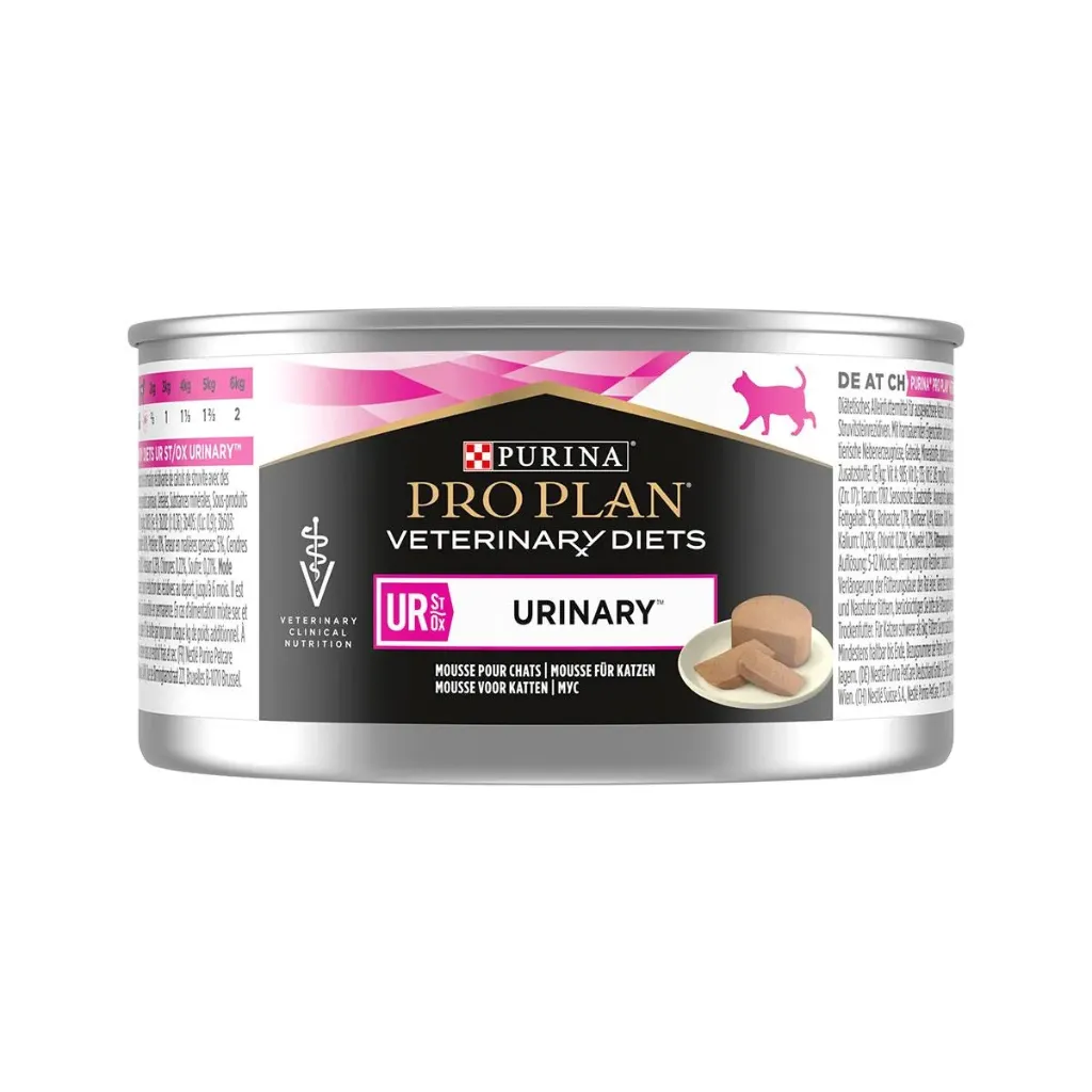 PURINA PRO PLAN VETERINARY DIETS UR St/Ox Urinary à la dinde pour chat - 24 boites de 195 g